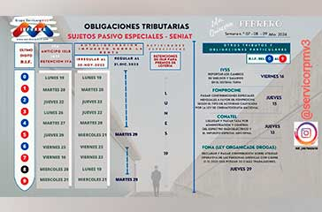 2Q.FEB.2024-CALENDARIO TRIBUTARIO – OBLIGACIONES TRIBUTARIAS SUJETOS PASIVO ESPECIALES – SENIAT